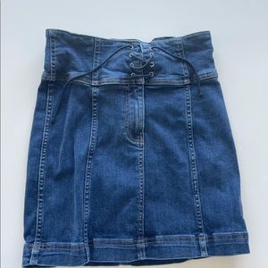Free People Lace Up Skirt